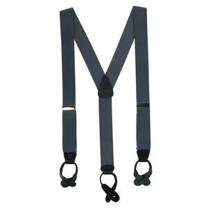 CTM Men's Elastic Button End Suspenders